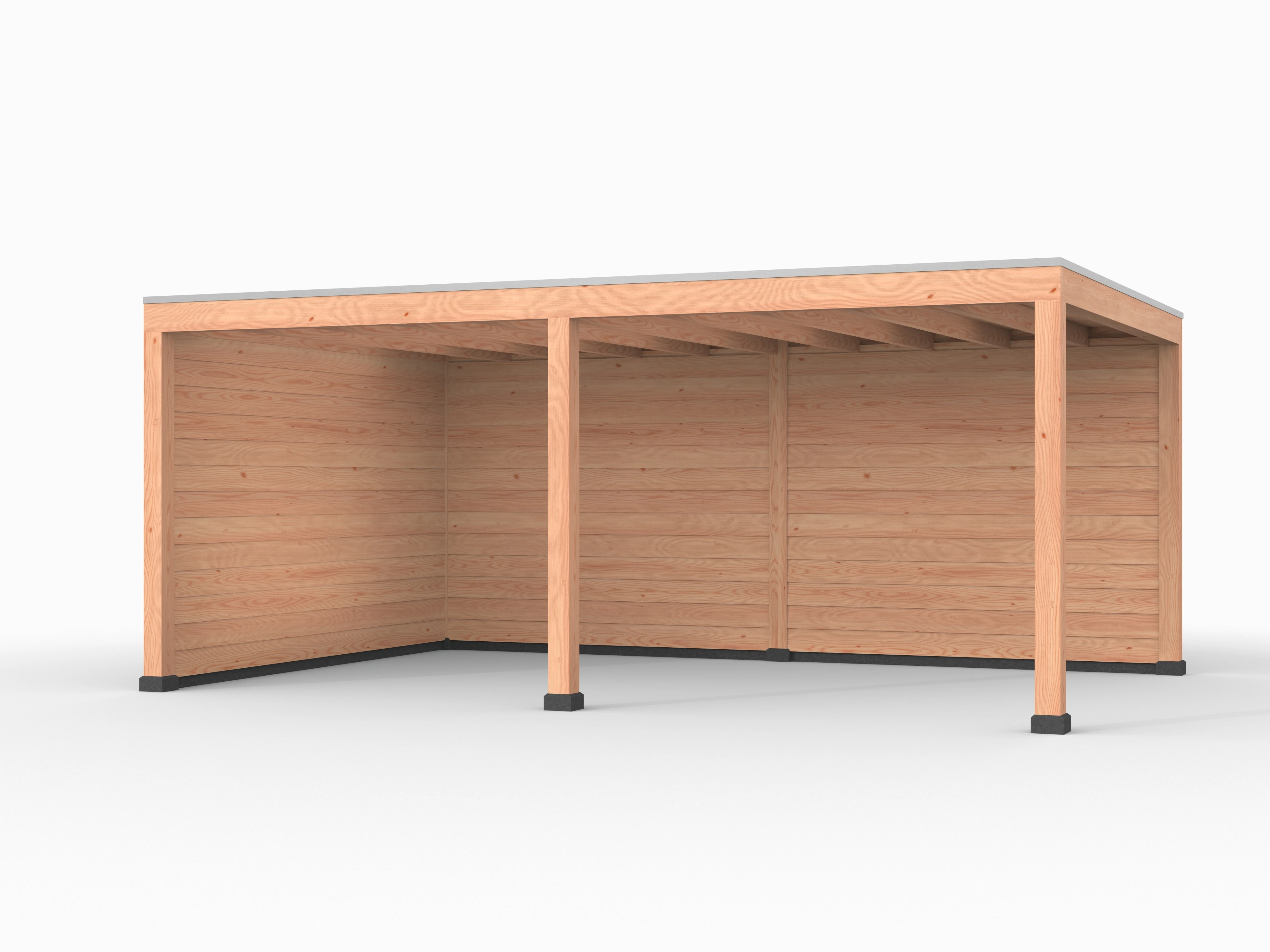 Douglas overkapping, 600 x 400, met achterwand en zijwand, Westwood Elegant - Afbeelding 1